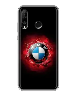 Чехол для Huawei P30 Lite / Nova 4e с картинкой «Логотип BMW — вспышка»