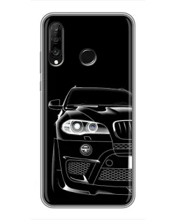 Чехол для Huawei P30 Lite / Nova 4e с картинкой «Темный силуэт BMW»