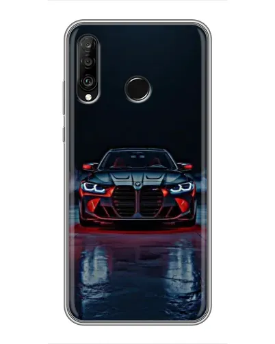 Чехол для Huawei P30 Lite / Nova 4e с картинкой «BMW на мокрой дороге»
