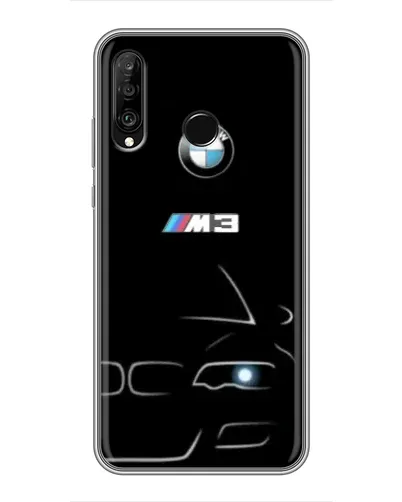 Чехол для Huawei P30 Lite / Nova 4e с картинкой «Минималистичный принт BMW M3»