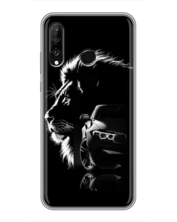 Чехол для Huawei P30 Lite / Nova 4e с картинкой «BMW и лев»