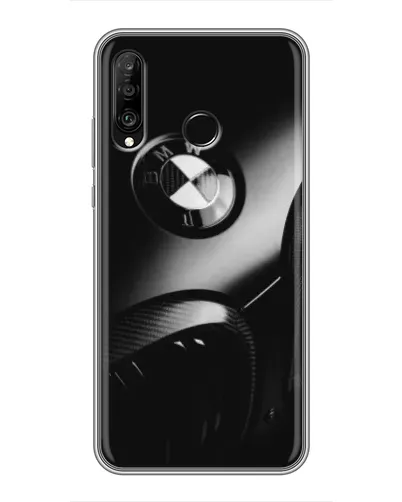 Чехол для Huawei P30 Lite / Nova 4e с картинкой «Эмблема BMW — макро»
