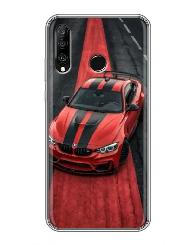 Чехол для Huawei P30 Lite / Nova 4e с картинкой «BMW на красной дорожке»