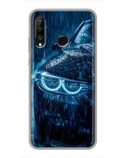 Чехол для Huawei P30 Lite / Nova 4e с картинкой «BMW под дождем»