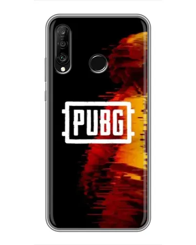 Чехол для Huawei P30 Lite / Nova 4e с картинкой «Яркий логотип PUBG»