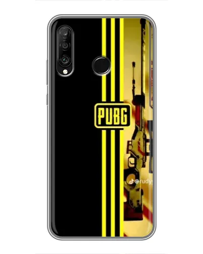 Чехол для Huawei P30 Lite / Nova 4e с картинкой «PUBG — камуфляжный шлем»