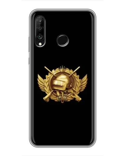 Чехол для Huawei P30 Lite / Nova 4e с картинкой «PUBG — оранжевый градиент»