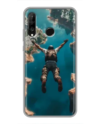 Чехол для Huawei P30 Lite / Nova 4e с картинкой «PUBG — свободное падение»