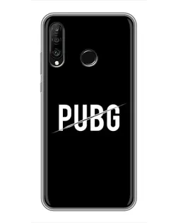 Чехол для Huawei P30 Lite / Nova 4e с картинкой «PUBG — белый логотип»