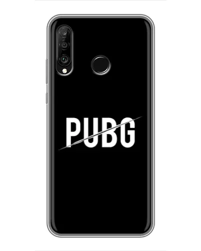 Чехол для Huawei P30 Lite / Nova 4e с картинкой «PUBG — белый логотип»