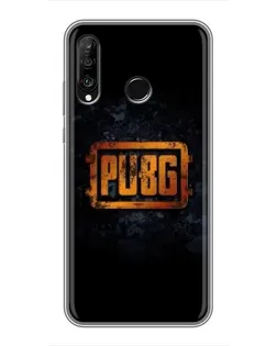 Чехол для Huawei P30 Lite / Nova 4e с картинкой «PUBG — золотой логотип»