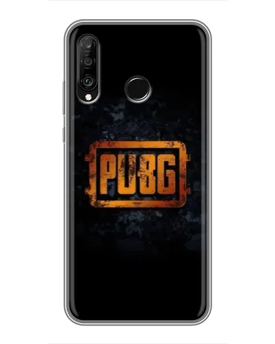Чехол для Huawei P30 Lite / Nova 4e с картинкой «PUBG — золотой логотип»