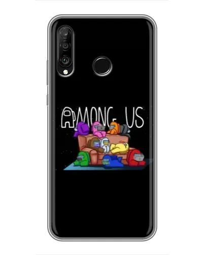 Чехол для Huawei P30 Lite / Nova 4e с картинкой «Логотип Among Us»