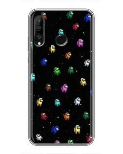 Чехол для Huawei P30 Lite / Nova 4e с картинкой «Экипаж Among Us» Чехол для Huawei P30 Lite / Nova 4e с картинкой «Экипаж Among Us»