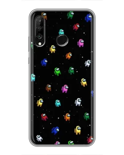 Чехол для Huawei P30 Lite / Nova 4e с картинкой «Экипаж Among Us»