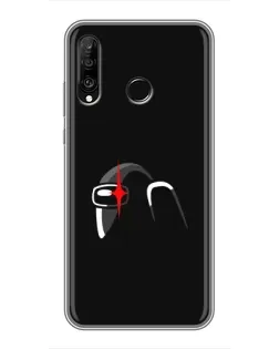 Чехол для Huawei P30 Lite / Nova 4e с картинкой «Among Us шлем» Чехол для Huawei P30 Lite / Nova 4e с картинкой «Among Us шлем»