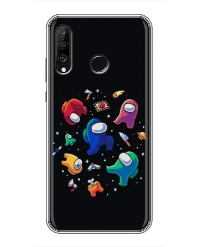 Чехол для Huawei P30 Lite / Nova 4e с картинкой «Among Us космос»