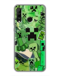 Чехол для Huawei P30 Lite / Nova 4e с картинкой «Криперы Minecraft» Чехол для Huawei P30 Lite / Nova 4e с картинкой «Криперы Minecraft»