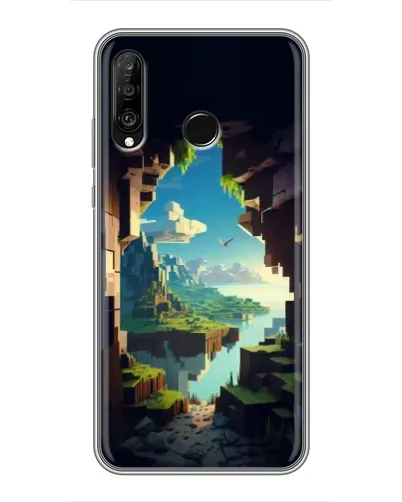 Чехол для Huawei P30 Lite / Nova 4e с картинкой «Вид из пещеры»