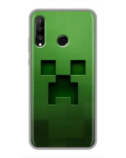 Чехол для Huawei P30 Lite / Nova 4e с картинкой «Крипер микро-дизайн»