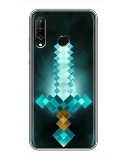 Чехол для Huawei P30 Lite / Nova 4e с картинкой «Алмазный меч неон»