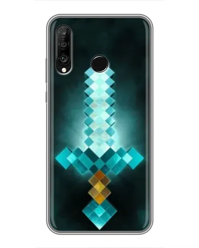 Чехол для Huawei P30 Lite / Nova 4e с картинкой «Алмазный меч неон»