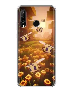 Чехол для Huawei P30 Lite / Nova 4e с картинкой «Поле подсолнухов»