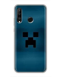 Чехол для Huawei P30 Lite / Nova 4e с картинкой «Крипер текстура»