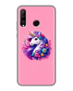Чехол для Huawei P30 Lite / Nova 4e с картинкой «Сказочный единорог»