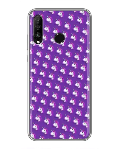 Чехол для Huawei P30 Lite / Nova 4e с картинкой «Единороги на фиолетовом» Чехол для Huawei P30 Lite / Nova 4e с картинкой «Единороги на фиолетовом»