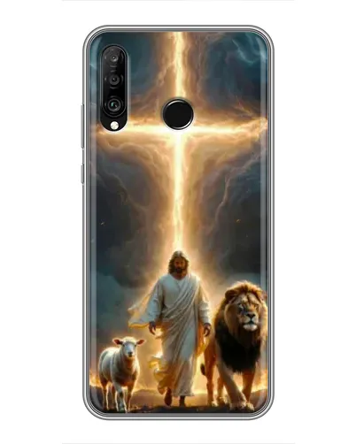 Чехол для Huawei P30 Lite / Nova 4e с картинкой «Лев Иуды и Свет»