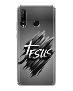 Чехол для Huawei P30 Lite / Nova 4e с картинкой «Надпись Jesus Graffiti»