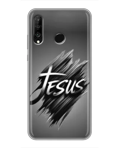 Чехол для Huawei P30 Lite / Nova 4e с картинкой «Надпись Jesus Graffiti»