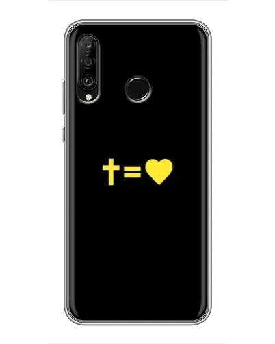 Чехол для Huawei P30 Lite / Nova 4e с картинкой «Сердце и Крест»