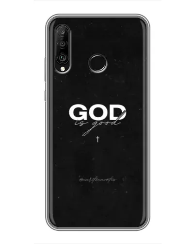 Чехол для Huawei P30 Lite / Nova 4e с картинкой «GOD — Бог над всем»