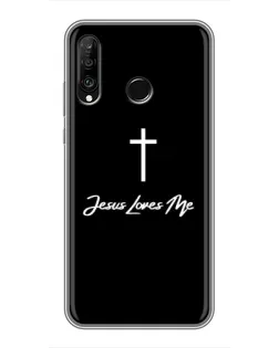 Чехол для Huawei P30 Lite / Nova 4e с картинкой «Иисус любит тебя»