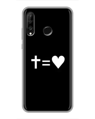 Чехол для Huawei P30 Lite / Nova 4e с картинкой «Крест и Сердце»