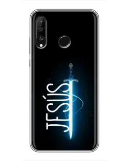Чехол для Huawei P30 Lite / Nova 4e с картинкой «Меч Духа Jesus»