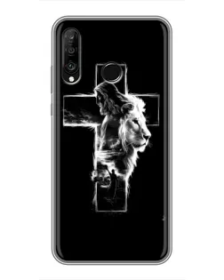 Чехол для Huawei P30 Lite / Nova 4e с картинкой «Сияющий крест Jesus»
