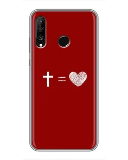 Чехол для Huawei P30 Lite / Nova 4e с картинкой «Уравнение любви»