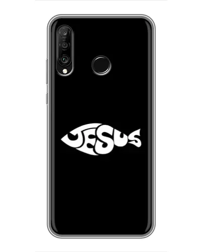 Чехол для Huawei P30 Lite / Nova 4e с картинкой «Рыба Jesus» Чехол для Huawei P30 Lite / Nova 4e с картинкой «Рыба Jesus»