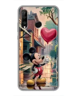 Чохол для Huawei P30 Lite / Nova 4e з картинкою «Міккі та кулька-серце»
