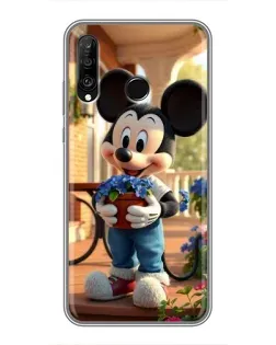 Чехол для Huawei P30 Lite / Nova 4e с картинкой «Микки садовод»