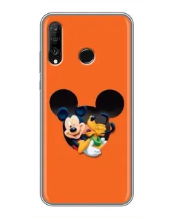 Чехол для Huawei P30 Lite / Nova 4e с картинкой «Сердце Микки Минни»