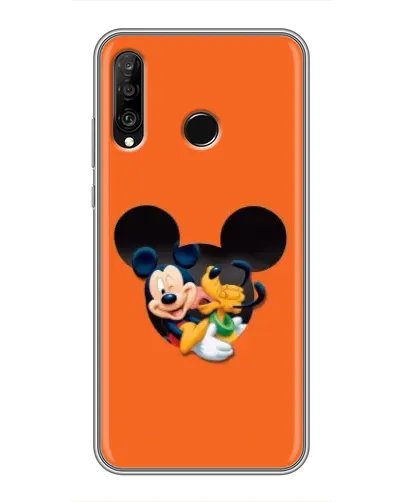 Чехол для Huawei P30 Lite / Nova 4e с картинкой «Сердце Микки Минни» Чехол для Huawei P30 Lite / Nova 4e с картинкой «Сердце Микки Минни»