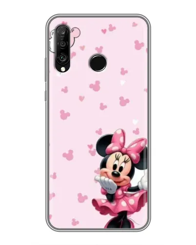Чехол для Huawei P30 Lite / Nova 4e с картинкой «Минни Маус и сердечки» Чехол для Huawei P30 Lite / Nova 4e с картинкой «Минни Маус и сердечки»