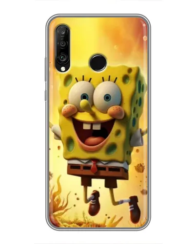 Чохол для Huawei P30 Lite / Nova 4e з картинкою «Губка Боб стрибає»