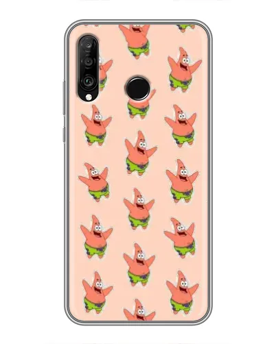 Чохол для Huawei P30 Lite / Nova 4e з картинкою «Патрік Стар паттерн»