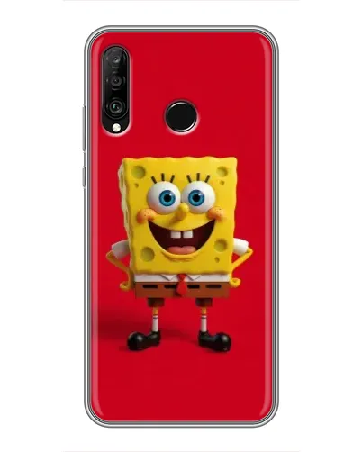 Чохол для Huawei P30 Lite / Nova 4e з картинкою «Спанч Боб на червоному»