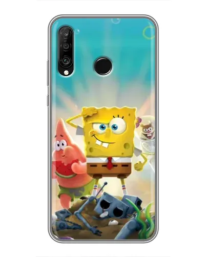 Чохол для Huawei P30 Lite / Nova 4e з картинкою «Спанч Боб переможець»